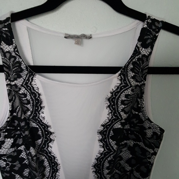 White Peplum Lace top - Picture 2 of 5